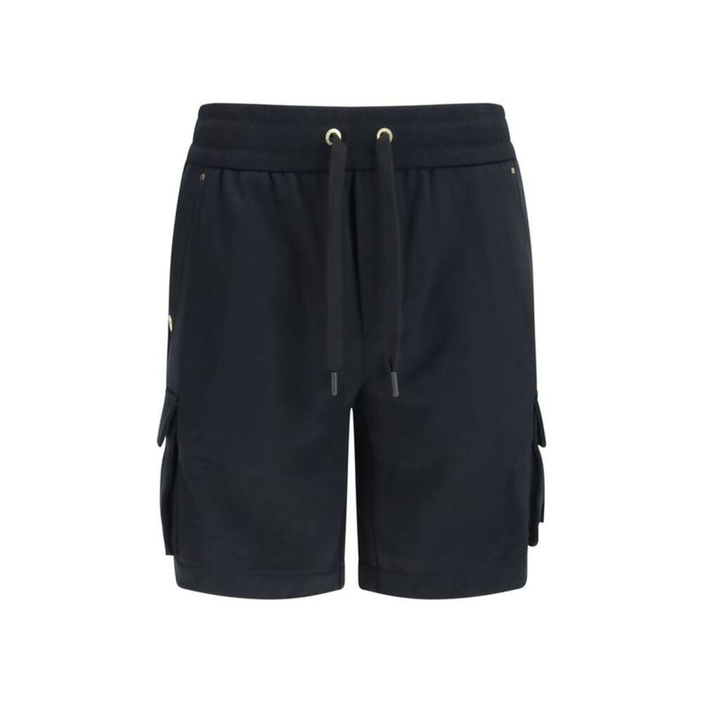 Moose Knuckles Black Cotton Bermuda Men's Shorts
